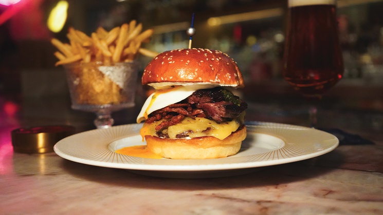 The Resorts World Las Vegas steakhouse offers the bar-exclusive Carver-Steak & Egg Burger—but only for ...