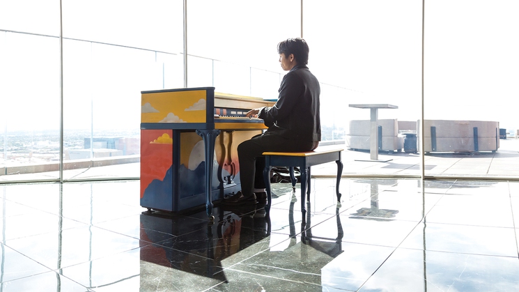 The first Paradice piano is available to play in the Arts District in Las Vegas