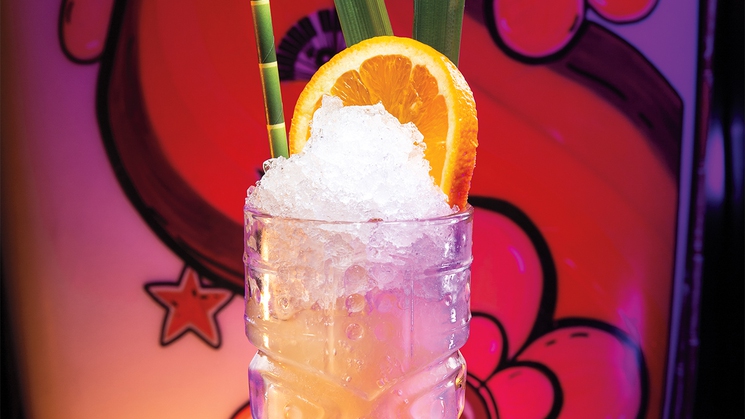 The Birds of Paradise cocktail at Golden Monkey Tiki Lounge at Resorts World Las Vegas