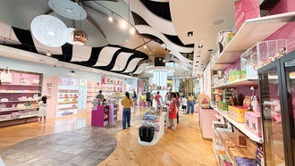 The Forum Shops at Caesars hot spot also offers cutesy collectibles and live unboxings.