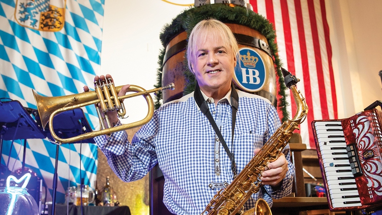 Johann Hetrick is a band leader and emcee at Hofbräuhaus in Las Vegas