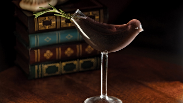 The Quoth the Raven cocktail at The Lock at The Cabinet of Curiosities at Horseshoe Las Vegas