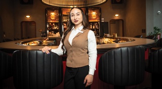 The bartender at Stubborn Seed has found her happy place.