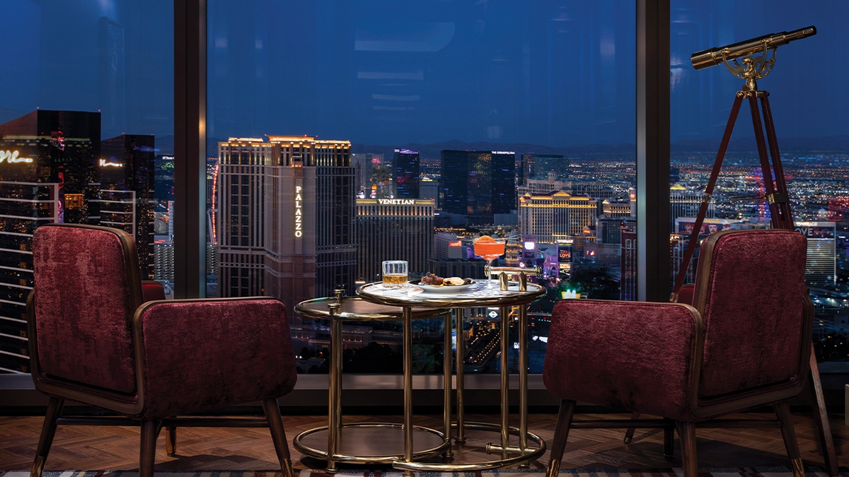 Catch all the views at Alle Lounge on 66 in Las Vegas