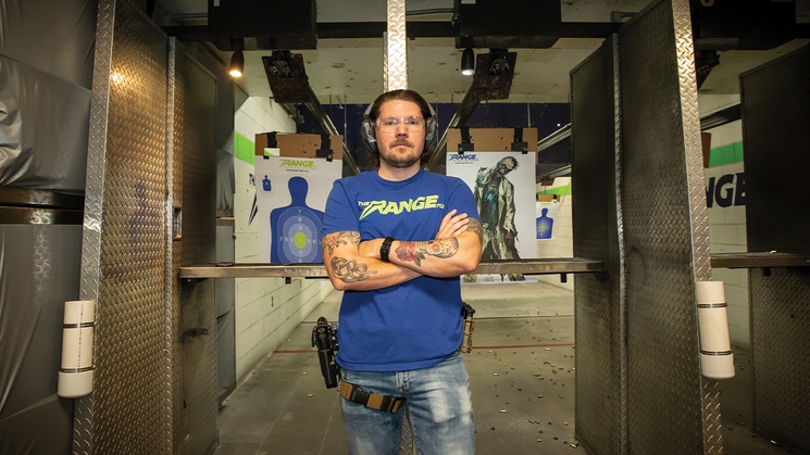 Casey Bridges is a CCW (concealed carry weapon) instructor at The Range 702 in Las Vegas