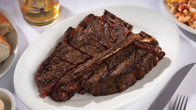 The porterhouse steak at Ruth's Chris Steak House at Harrah's Las Vegas