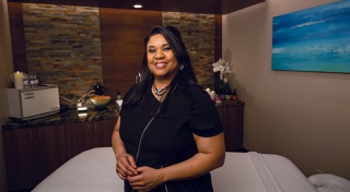 Massage therapist lead at Serenity Spa & Salon looks forward to the future.