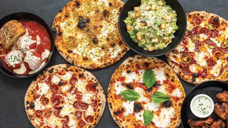 Just a few of the offerings at How You Dough'n, a pizza parlor at BLVD Las Vegas