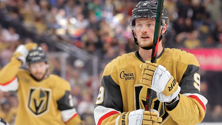Jack Eichel of the Vegas Golden Knights