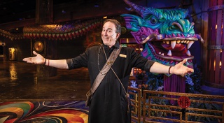 The gatekeeper at Cirque du Soleil’s 'KÀ' at MGM Grand welcomes you to a world of wonder.