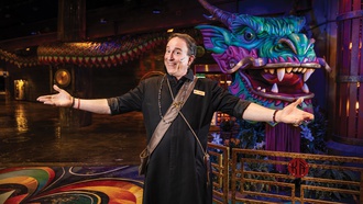 The gatekeeper at Cirque du Soleil’s 'KÀ' at MGM Grand welcomes you to a world ...