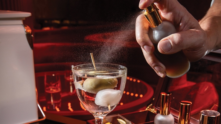 The martini cart at Bazaar Meat by José Andrés at The Venetian Resort in Las Vegas