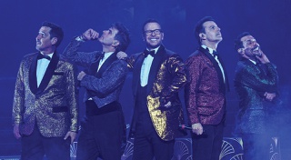 The boy band performs in ‘The Right Stuff’ at Park MGM.