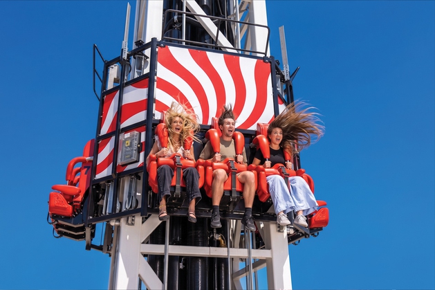 The new Eye Dropper ride at AREA15 in Las Vegas