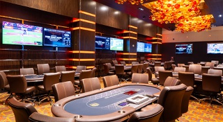 The nine-table facility in the property’s Rush Tower lobby is the only one of its kind in the downtown area.