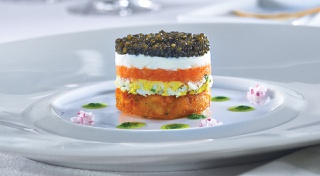 The chef’s eponymous restaurant at Bellagio offers a limited-time, 10-course seasonal menu.
